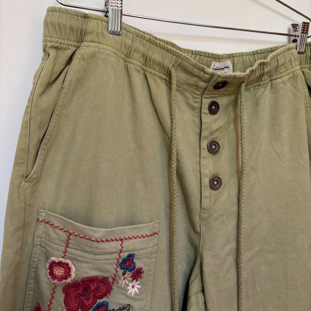 NWOT Anthropologie Pilcro Embroidered Pull-On Pants Size Large - Picture 9 of 16